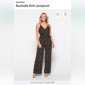 Kaileigh Black and Gold Jumpsuit
